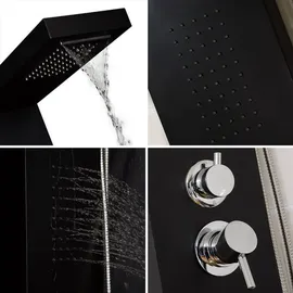 Home Deluxe Duschpaneel Cascata black