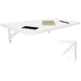 KDR Produktgestaltung Klapptisch 70x40 Wandklapptisch Esstisch Küchentisch Schreibtisch Wand Tisch, Weiß weiß