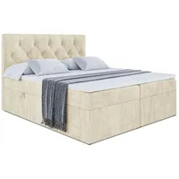 Altdecor Boxbett, Beige, Höhe ca. 20 cm, 180x200 cm,