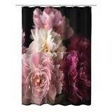 KLEINE WOLKE Rosemarie Duschvorhang, Textil PES, Bordeaux, 180x200 cm