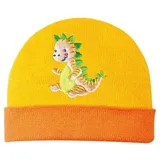 Heless Puppenkleidung Strick-Mütze Dino Gelb/Orange (1135)
