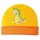 Heless Puppenkleidung Strick-Mütze Dino Gelb/Orange (1135)