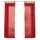 Gardinenbox 2er-Pack Gardinen Transparent Vorhang Set Wohnzimmer Voile Schlaufenschal mit Bleibandabschluß HxB 245x140 cm Rot,