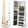 Songmics Schmuckschrank mit LED und Spiegel 360° drehbar Weiß