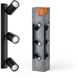 LEDVANCE OCTAGON 3 x 3,4W, GU10, schwarz, 2.700K Farbtemperatur, warmweiße Lichtfarbe, zeitlos, austauschbare LED-Lampe, ideal für Innenräume, CRI 90, verstellbare Köpfe, dimmbar