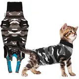 Suitical Recovery Suit Katze XXS - Schwarz Camouflage