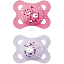 MAM Original Latexschnuller im 2er-Set, Schnuller aus nachhaltigen, bio-erneuerbaren Materialien, Baby Schnuller mit symmetrischem & kiefergerechtem Sauger, 0-6 Monate,