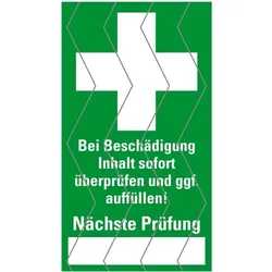 Aufkleber I Sicherheitssiegel Erste Hilfe, Sicherheitsfolie, selbstklebend, 25x45mm, 12/Bogen