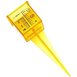 Regenmesser, 3,8 cm Sprinkler-Messgerät mit breiter Öffnung, wiederverwendbar, Garten-Wassermesser, Outdoor-Werkzeug, helles Wasser, Rasenmessung, Gelb