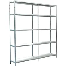 SCHULTE Regalwelt Schulte Set 1 Steckregal und 1 Anbauregal Weiß 200 cm x 180 cm x 35 cm