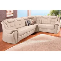 Ecksofa SIT & MORE "Bellevue L-Form" Sofas Gr. B/H/T: 265cm x 94cm x 215cm, Luxus-Microfaser ALTARA NUBUCK, langer Schenkel links, ohne Bettfunktion, beige (natur) wahlweise mit Bettfunktion