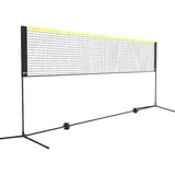 Vevor Badmintonnetz, höhenverstellbares Volleyballnetz, 420 x 155 x 103 cm Faltbares Pickleballnetz, Tragbares Tennisnetz-Set mit Stangen, Ständer und Tragetasche, im Garten, Drinnen & Draußen