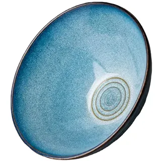 VIRUL 3-teiliges Ramen-Keramik-Schüssel, Japanisches blaues Keramik-Geschirr-Set, Reisschüssel, Teller, Löffel, Ramen-Suppenschüssel