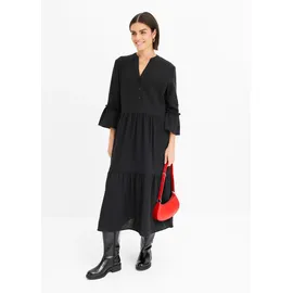 bonprix Maxikleid Schwarz 38
