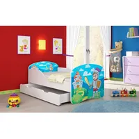 Luxusbetten24 Kinderbett Luna mit Stauraum und verschiedenen Motiven 140x70 Knight