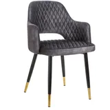 riess-ambiente Stuhl, Grau, Textil, 56x81x57 cm, Esszimmer, Stühle, Esszimmerstühle, Armlehnenstühle