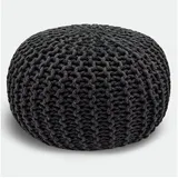 casamia Pouf Baumwolle Ø 45 cm Grau
