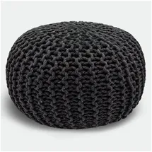 casamia Pouf Baumwolle Ø 45 cm Grau