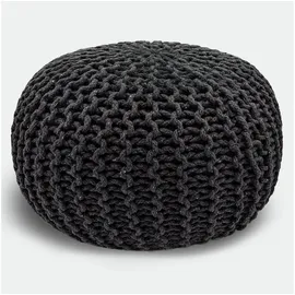 casamia Pouf Baumwolle Ø 45 cm Grau