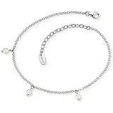 Engelsrufer Fußkette Perle, mit Süßwasserzuchtperle silberfarben|weiß