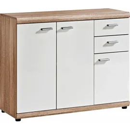 Procontour Sideboard 90 x 74 x 35 cm Eichefarben / Weiß