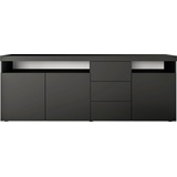 borchardt Möbel Sideboard »Kapstadt«, Breite 200 cm mit 3 Schubkästen, schwarz