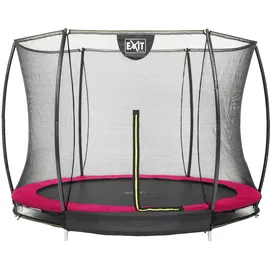 EXIT TOYS Silhouette Bodentrampolin 244 cm inkl. Sicherheitsnetz rosa