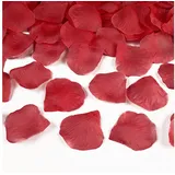 Partydeco 100 Rosenblätter aus Stoff rot Hochzeit Streublumen Blumenkinder Rosenblüten Tischdeko