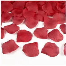 Partydeco 100 Rosenblätter aus Stoff rot Hochzeit Streublumen Blumenkinder Rosenblüten Tischdeko