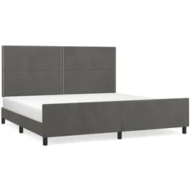 vidaXL Bettgestell 200 x 200 cm Silber