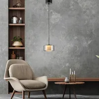 Paul Neuhaus Rika Pendelleuchte LED, schwarz,