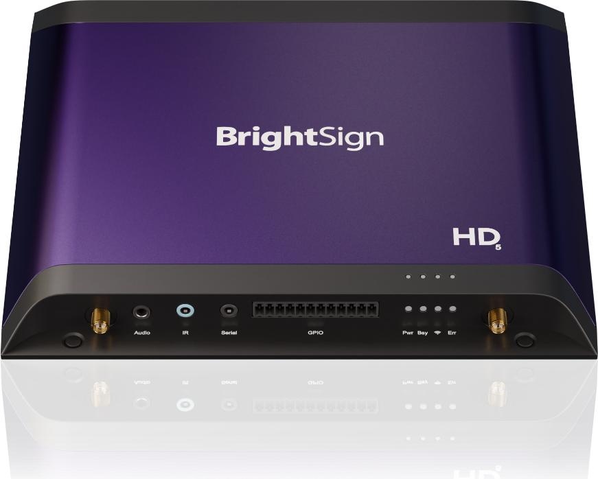 BrightSign Expert 8k player with dual 4K HDMI outputs elite HTML PoE full open GL 5x, Streaming Media Player, Schwarz, Violett