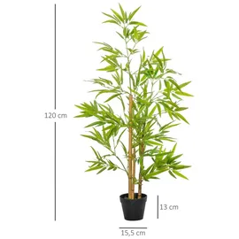 Outsunny Künstlicher Bambus-Ø15,5 x 120H cm-Grün | Gr.: onesize