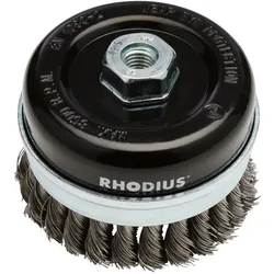 RHODIUS Topfbürste STBZ | Ø 100 x 20 x M14 gezopft | 353012
