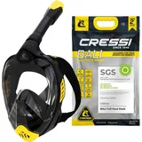 Cressi Bali Vollgesichts-Schnorchelmaske - Schnorchelset für Erwachsene - CO2 Sicher, Klare Sicht, Trockenventil Taucherbrille - 100% Silikon-Passform - Tauchermaske - L-XL