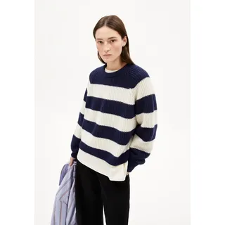ARMEDANGELS - Women's KAAGI Stripes Pullover aus Bio-Woll Mix - blau
