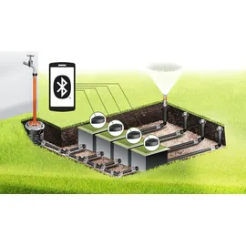 Gardena Ventilbox 9 V Bluetooth grau 0,28 m x 0,21 m