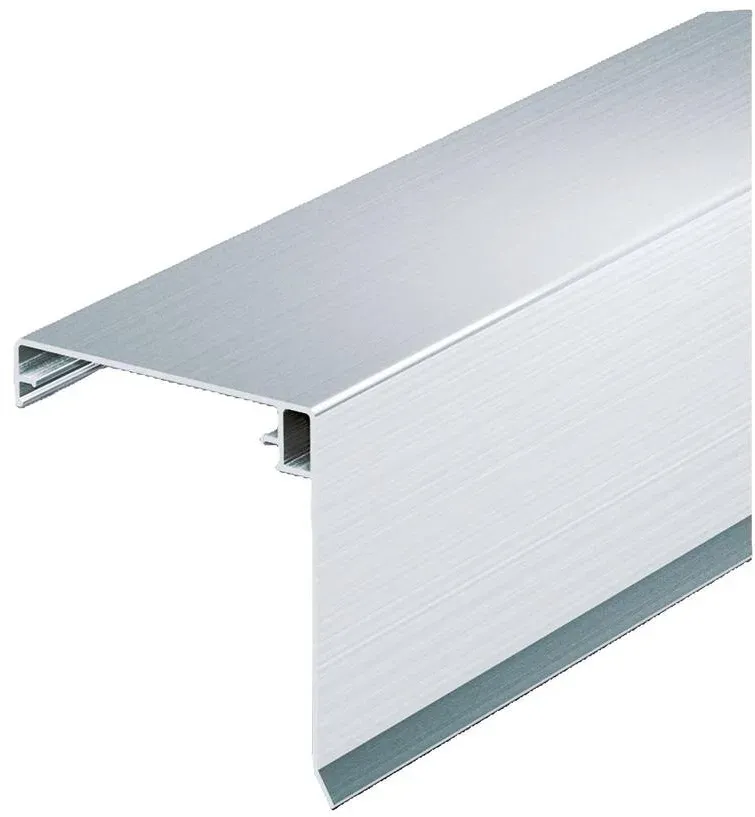 Wetterschenkel-Klemmdeckel Alu - 80 mm breit preßblank
