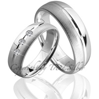 Trauringe123 Trauring Hochzeitsringe Verlobungsringe Trauringe Eheringe Partnerringe aus 925er Silber mit Stein, J84 55