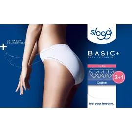SLOGGI Basic+ Tai 4P Slip Weiß 46