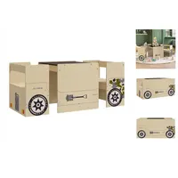 vidaXL 3-tlg. Kindertisch und Stuhl Set Geländewagen-Design MDF