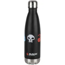 KONIX Magic The Gathering Isolierflasche - Edelstahl - 500 ml - 5-farbiges Motiv - Schwarz