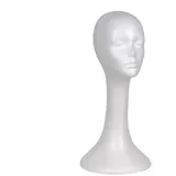 Generisch Styroporkopf Extra Hoch 47cm! - Weiss - Modellkopf, Aus Schaumstoff, Brillenständer, Ständer Für Perücken, Kopfhörer, Mützen (weiß, 1 Stück) männlich Und Weiblich
