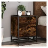 vidaXL Nachttische 2 Stk. Räuchereiche 40x31x50 cm Holzwerkstoff