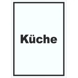 Küche Schild mit Text Kitchen cucina hochkant A2 (420x594mm)