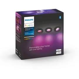 Philips Centura 3er Pack rund schwarz