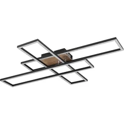 Deckenleuchte LED Wohnzimmerlampe Deckenlampe beweglich Holzoptik L80 cm