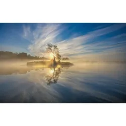 Fototapete PAPERMOON "Photo-Art KELLER, DIE INSEL", bunt, B:4,00m L:2,60m, Vlies, Tapeten