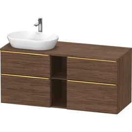 Duravit D-Neo Konsolenwaschtischunterbau wandhängend Nussbaum dunkel Matt 1400x550x664 mm - DE4970L3 DE4970L34210000