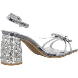 LAURA VITA Riemchensandaletten in Silber | Gr.: 40